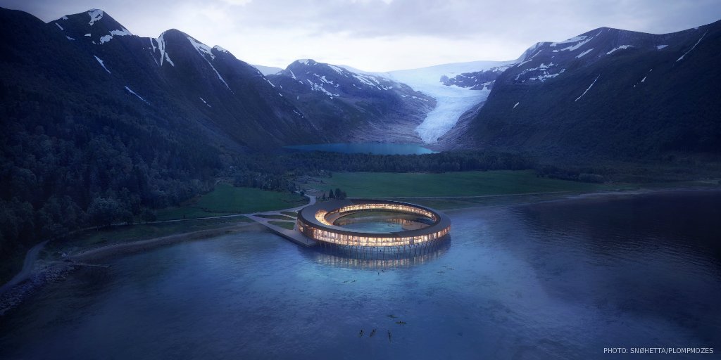 This <a href="/snohetta/">Snøhetta</a> designed luxury hotel doesn’t just look great – it will also produce more energy than it uses. 

Get the full story at bit.ly/2EIHmsK

#VisitNorway