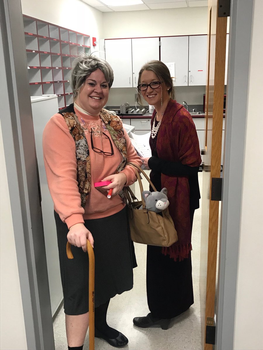 A couple “old” teachers here on our 100th Day!