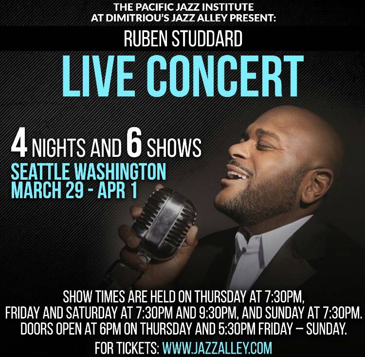StuddardWorld's tweet photo. Don't miss out on #RubenStuddard live in concert at #DimitriousJazzAlley #SeattleWashingon

For tickets:https://t.co/KsfKDVc3Tz

#PacificJazzInstitute
#SeattleWashington #DimitriousJazzAlley #JazzAlley #LiveJazzConcert 
#RubenAtJazzAlley #VelvetTeddyBearFans #RubenStuddardFans https://t.co/Hye0cTARCk