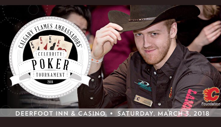 FlamesFdn's tweet photo. It’s coming up! A big Saturday night with the @NHLFlames at the 13th Annual Flames Charity Poker Tournament - March 3rd! More info: https://t.co/Sjsu4GuMsz
#allinforcharity #FlamesFoundation #yyc https://t.co/eYrh6VZM6i