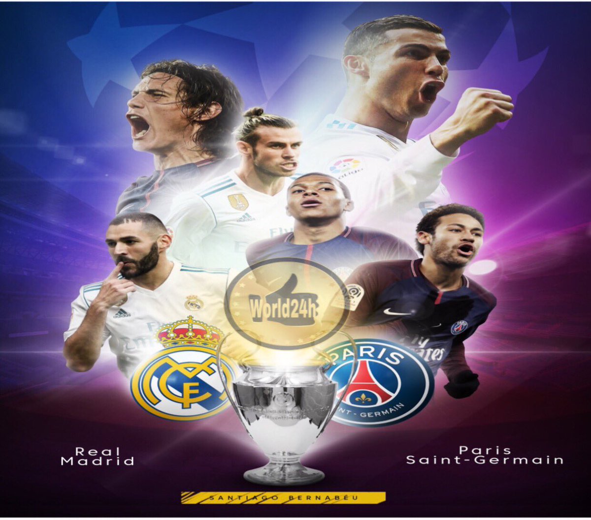 #Realmadrid
🆚 #PSG
🏟 Santiago Bernabéu
⏰ 20:45 
CET ... 22:45 🇰🇼 🇸🇦 🏆

#الكويت #السعوديه #ريال_مدريد #messi #رونالدو #ميسي #برشلونة #مصر #اخبار #realmadrid #barcelona #ronaldo #news #paris #نيمار #كريستيانو #soccer #باريس #bale #Neymar #france #مباريات #ابطال_اوروبا #قطر
