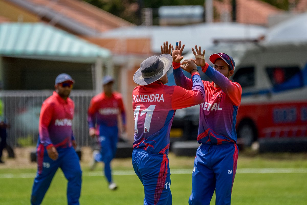 ICC's tweet photo. Could the final day of the #WCL2 group stage have been any more thrilling? We don't think so! Nepal and UAE are going to the @cricketworldcup qualifier! 

REPORT ➡️ https://t.co/r5rOMzMct3 https://t.co/FE5ZYMj0lF