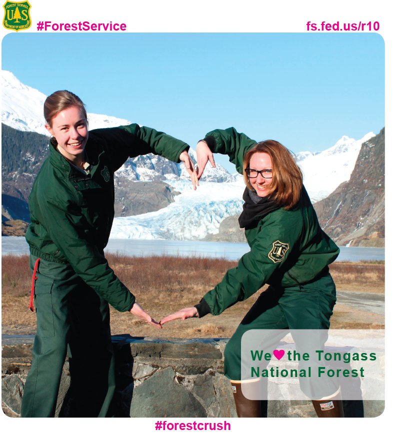 Happy Valentine's Day from the #Tongass National Forest. #Mendenhall Glacier on the #Juneau Ranger District.