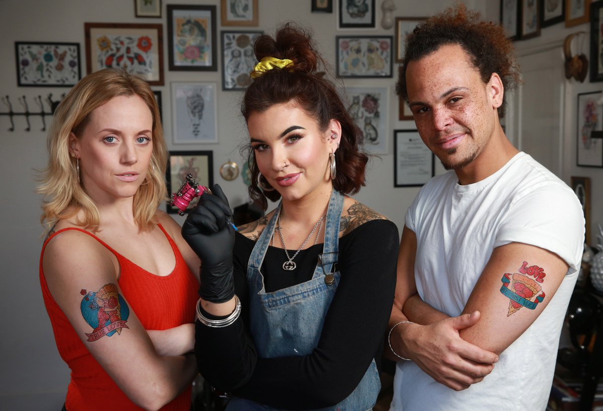 #Dominos teamed up with <a href="/AlicePerrin13/">Alice Perrin</a> this Valentine’s Day to design a range of temporary tats in celebration of our new cheesy ChatUp bot ‘Dom Juan’ <a href="/Tinder/">Tinder</a>! Read more here: bit.ly/2EoJuTd <a href="/TheSun/">The Sun</a>
