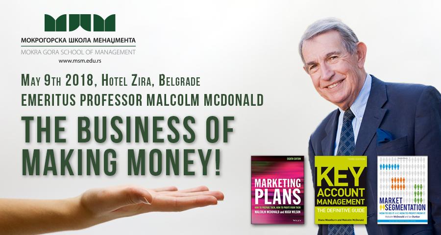 Professor Malcolm McDonald will be in Belgrade in May for a Master Class at Vivaldi Leadership Forum 2018 msm.edu.rs/leadership-viv…