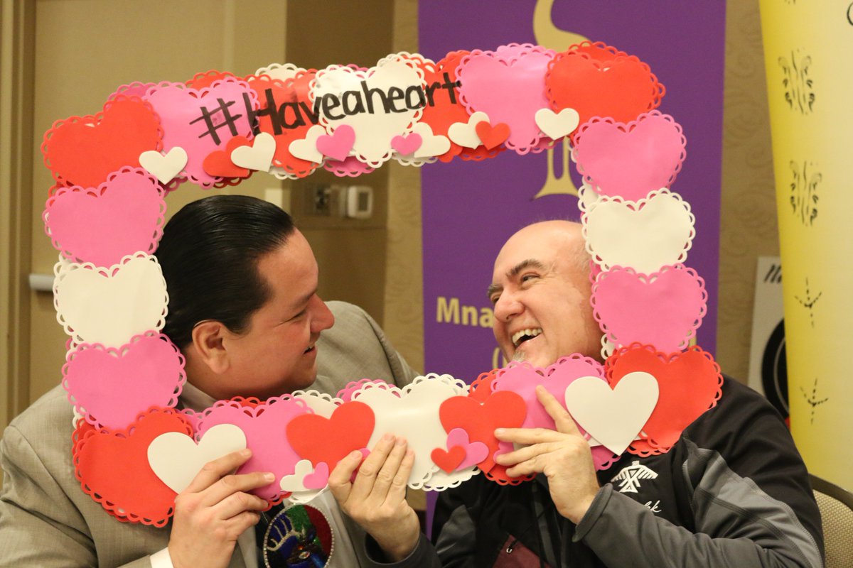AnishNation's tweet photo. The bromance is alive!  #haveaheart for First Nations kids in care.  #HaveaHeartDay https://t.co/0kCcbxT2iQ