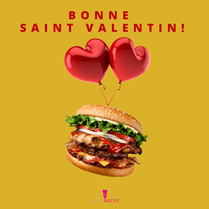MultiResto's tweet photo. Pour les amoureux du Burger 💓🍔💓🍔💓🍔💓
#SaintValentin https://t.co/4X838Qcq2W