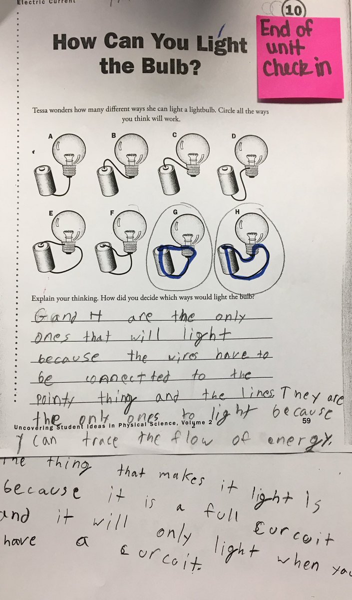 MsB1617's tweet image. Check out the growth! So impressed with how we have shown growth in our thinking over the course of our unit on energy flowing through circuits! #4th can get it! #E4Tech @Connect2TLC @reneelynnsnyder @WestlakeSchools I learned so much too about their misconceptions!