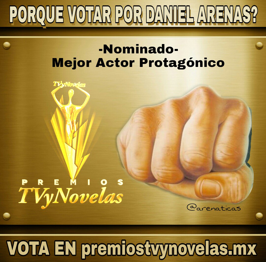 Arenaticas's tweet photo. #Sólo3Días para VOTAR💻📱por nuestro consentido💫@DanArenas, como #MejorActorProtagonico en los Premios #TvyNovelas2018🏆
!NO SE OLVIDEN! #ArenasFamily👬👭que "A cada #1HORA" , podemos volver a Votar✔
LINK➡https://t.co/yE2QTbDwms👊💪 https://t.co/RndyT8LsEB