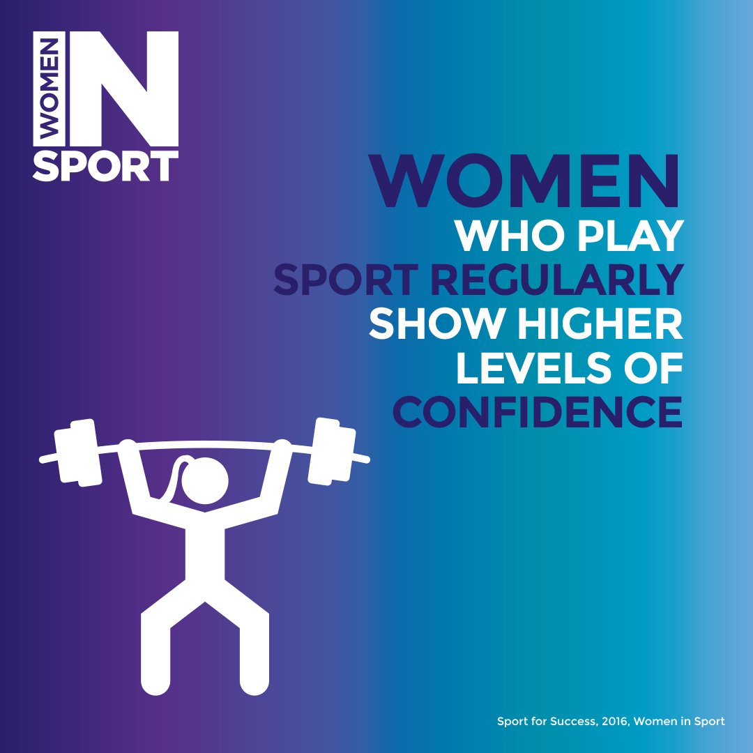 Womeninsport_uk's tweet photo. Our research found that playing sport regularly increases confidence! How does physical activity make you feel? #SportForSuccess #Confidence #WomenInLeadership https://t.co/cBGxB3kb91