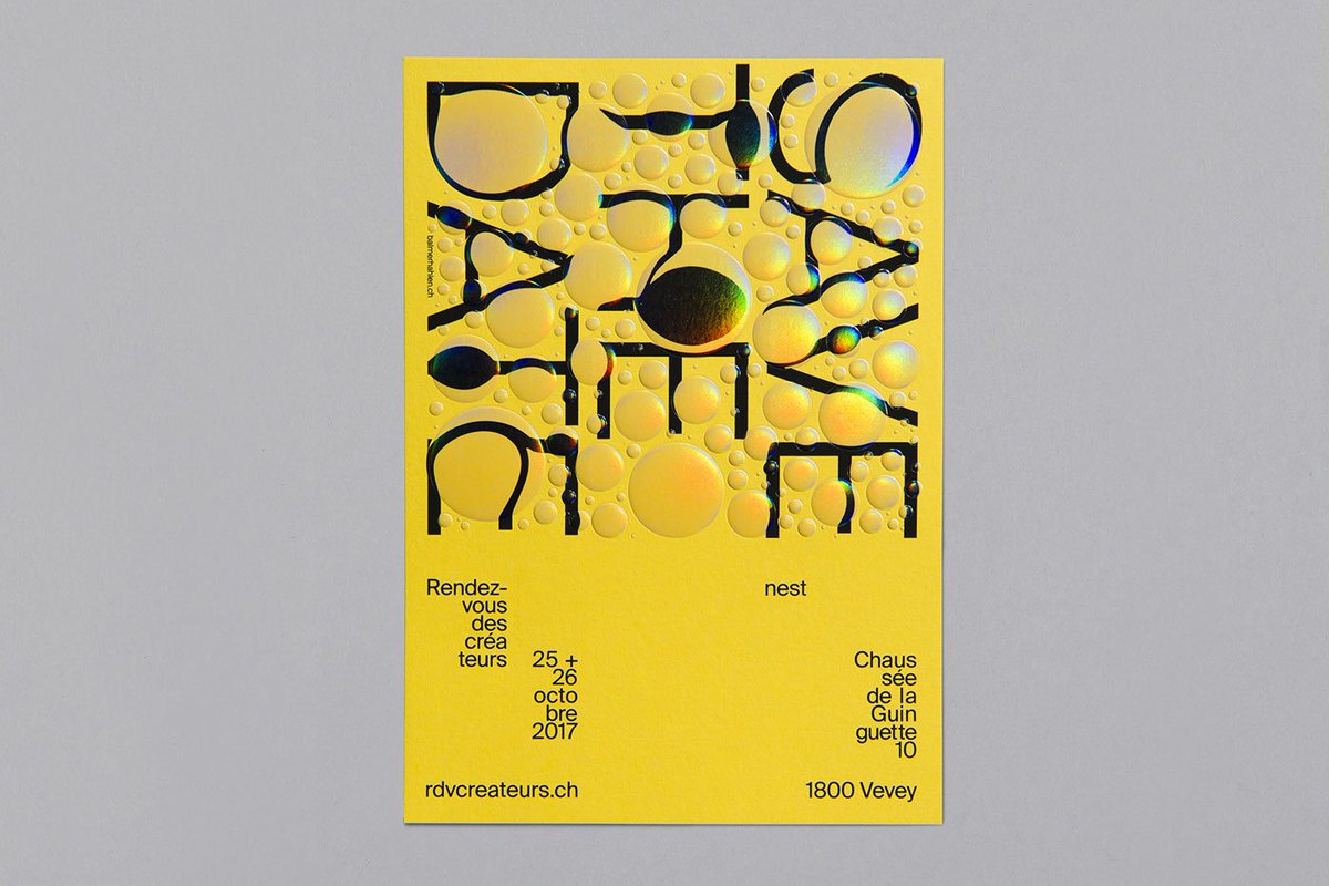 superiorcreativ's tweet photo. Now this is how you emboss a #poster! “Save the date - Rendez-vous des créateurs 2017” https://t.co/1MXdm3Tp5v https://t.co/wrHPEylBTP