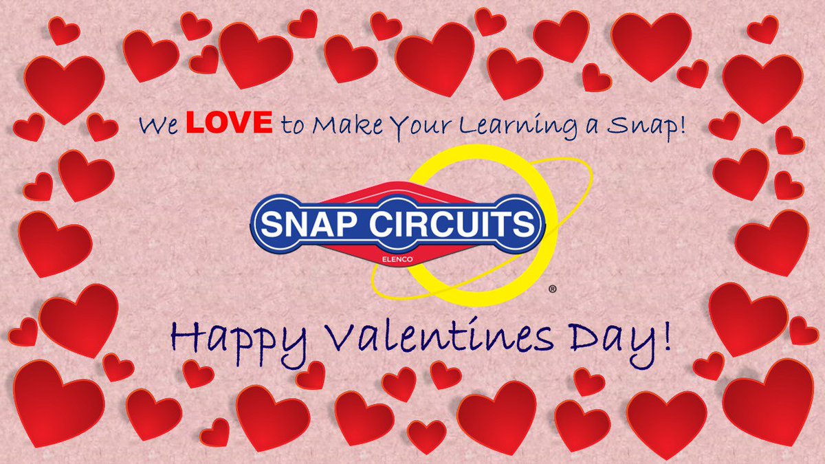 SnapCircuits's tweet photo. From the makers of Snap Circuits... #ValentinesDay #Makelearningasnap https://t.co/vk9VPfYVfA https://t.co/6LZox3AbO5