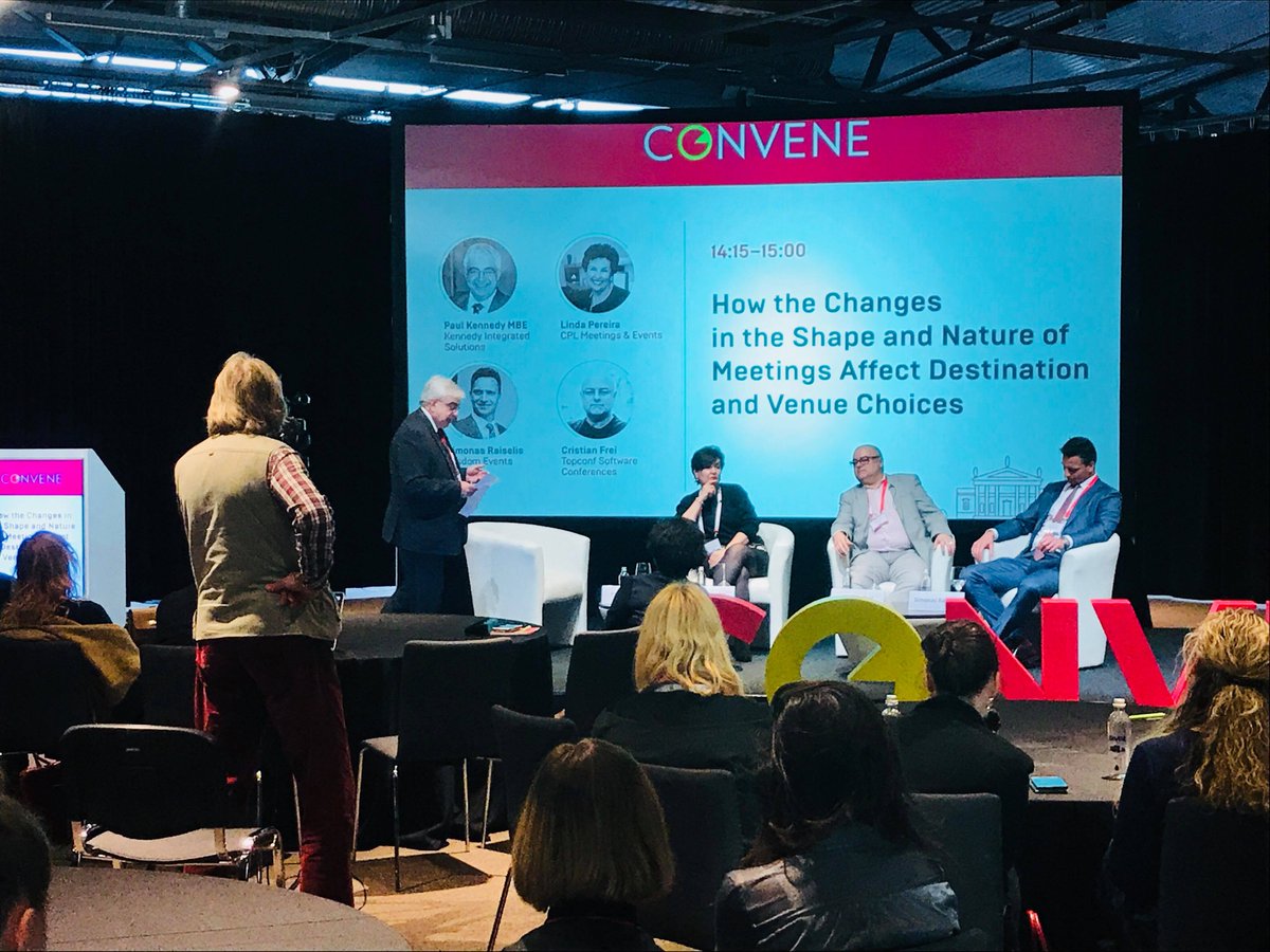 events_wisdom's tweet photo. Our CEO Simonas Raišelis speaking at #CONVENE2018 with world-renowned event organisers @lindacpl, Christian Frei and panel moderator Paul Kennedy! https://t.co/8MNFCXLp57