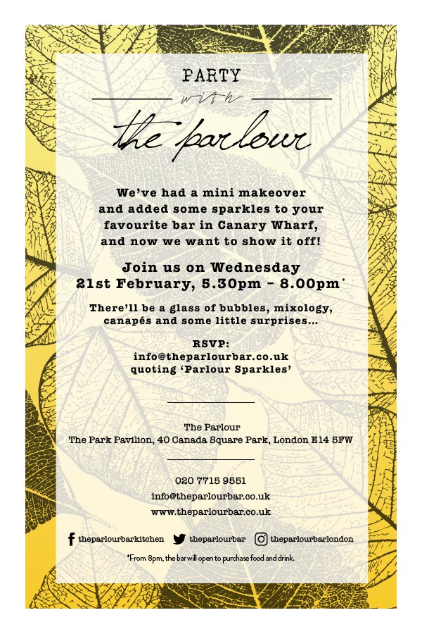 We hope you'll fall in love with The Parlour all over again now we've had our mini makeover!!!
To join us next Wednesday for our official relaunch DM us or email info@theparlourbar.co.uk.
