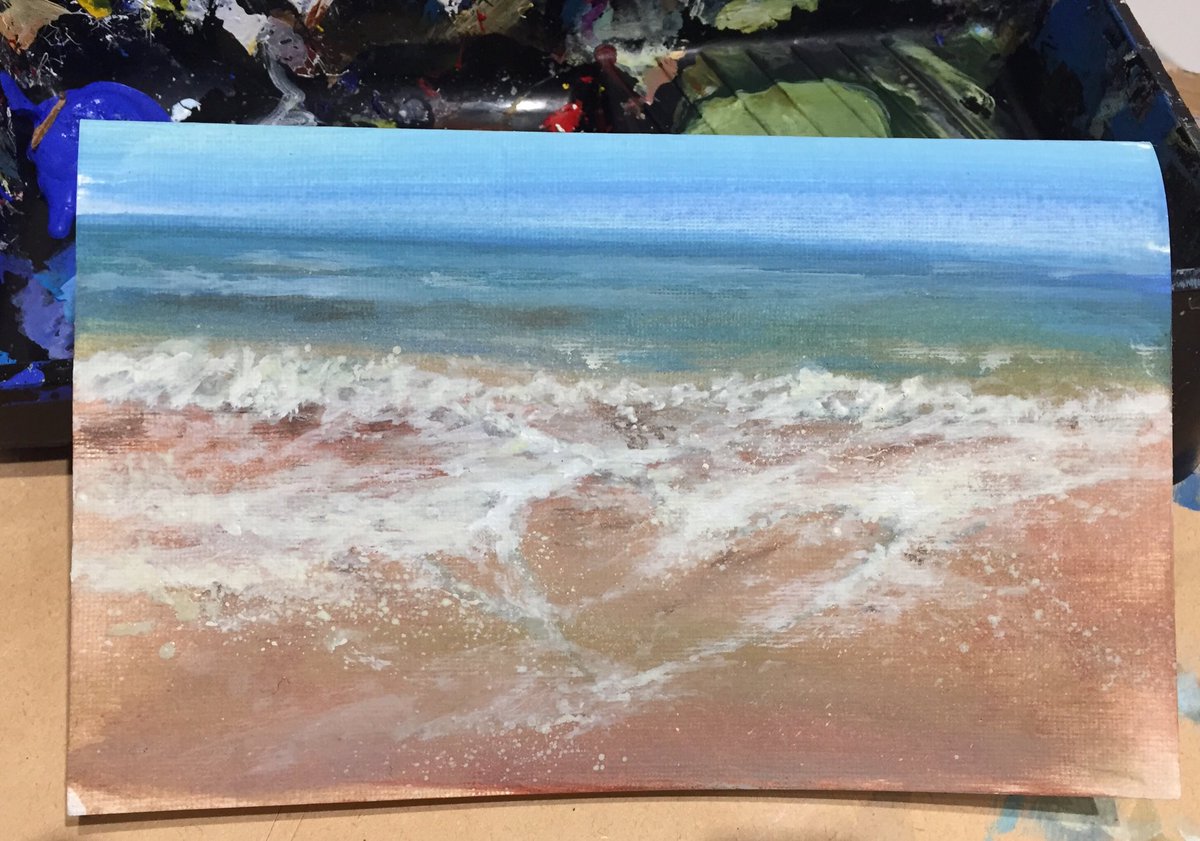 Feeling a little #romantic #love #original #paintedcards  #surf #sea