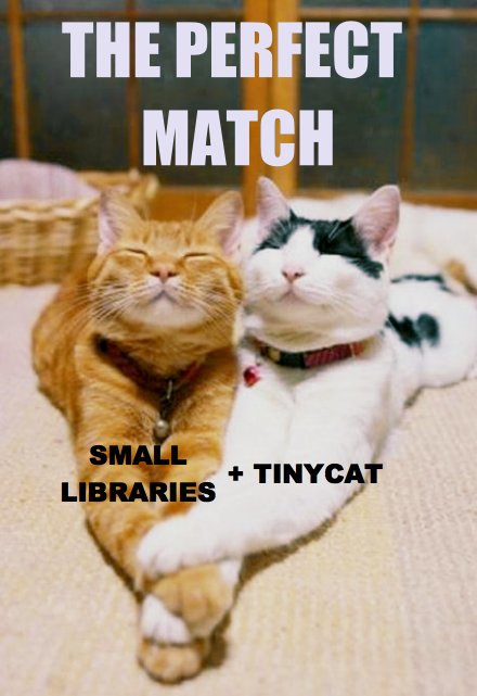 TinyCat_lib's tweet photo. TinyCat was built to help small libraries thrive! Join us today for a 1pm EST webinar, we'll show you everything you need to know. https://t.co/APTZSisItR https://t.co/gSSXyWvHyP