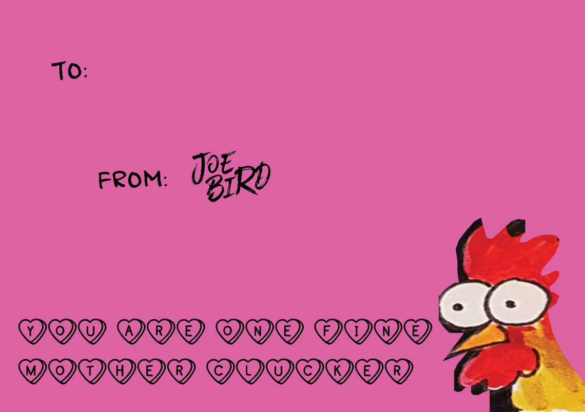 #HappyValentinesDay from the team at Joe Bird! We love you all..... you fine mother cluckers