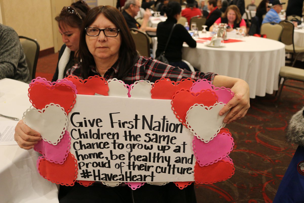 AnishNation's tweet photo. It's @AundeckFN Chief Patsy Corbiere saying #Haveaheart for First Nations kids in care.  The Anishinabek Nation social department is working hard to get the Child Well-Being Law implemented in Anishinabek First Nations.  #HaveaHeartDay https://t.co/24n49GQwYt