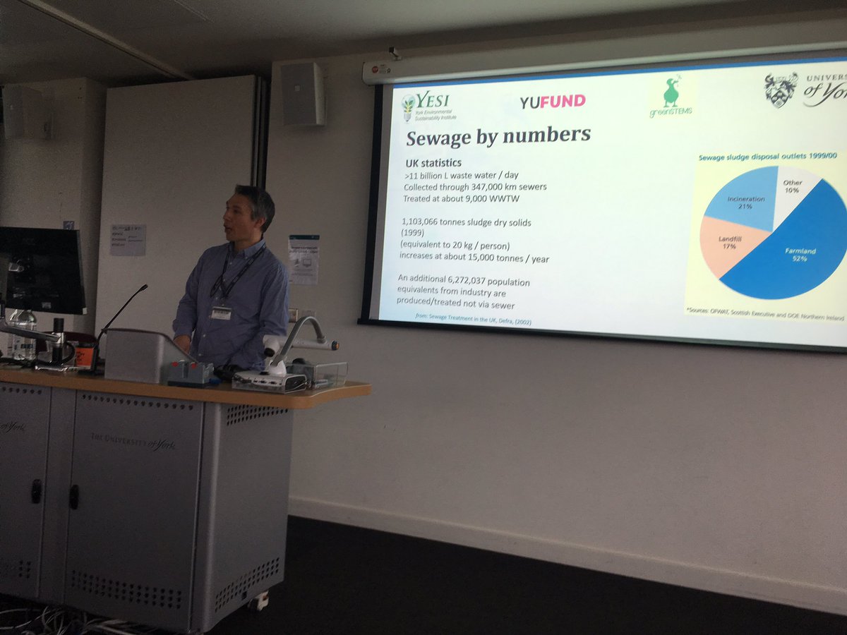 YESIUoY's tweet photo. Dr James Chong explores sewage sludge @BiologyatYork #OPW18 #YESIEvent https://t.co/dQbnbhyez6
