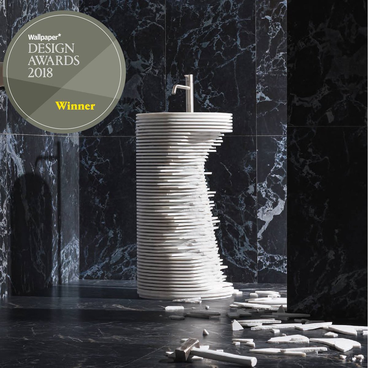 antoniolupiSpa's tweet photo. The #Introverso sink, designed by #paoloulian has been awarded the prestigious Wallpaper* Design award 2018. Thanks to the @wallpapermag crew and their global network. #weareantoniolupi https://t.co/xTLMGRFWhD
