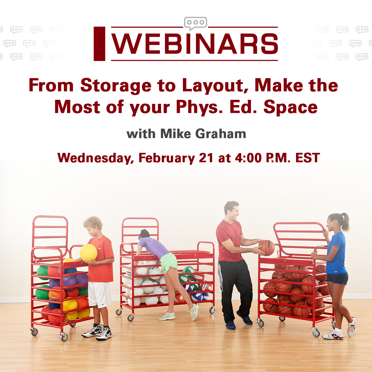GopherSport's tweet photo. [Free Webinar] Join @pe4everykid next Wednesday at 4:00 PM (EST) to learn how to make the most of your space in #PhysEd ! Can't attend? All registrants receive the free recording! https://t.co/E4fEUCNRyn https://t.co/SLsTNdSl4S