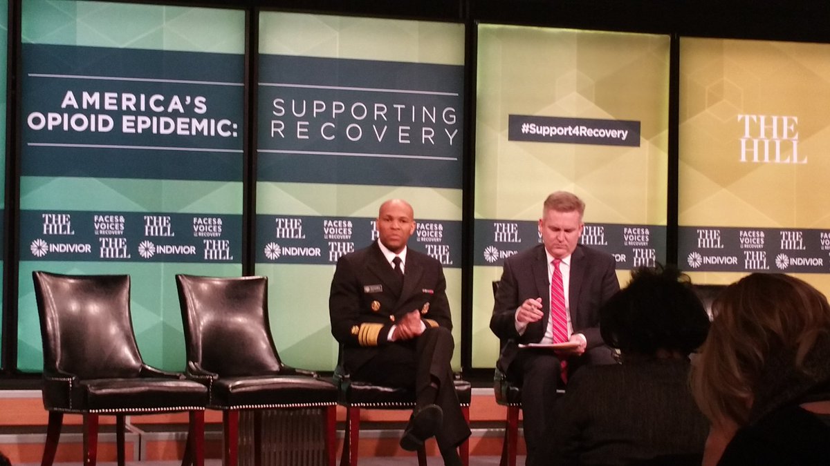 WilliamsGrace_'s tweet photo. .@Surgeon_General Dr. Jerome Adams speaking .@TheHillEvents addressing America's opioid epidemic #Support4Recovery https://t.co/xapEG2L1be