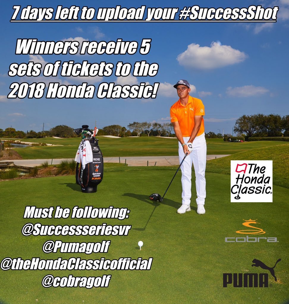 RickieLegion's tweet photo. Only 5 days left to enter for your chance to win tickets to the Honda Classic where Rickie will try and defend his title! Upload your #SuccessShot #GoRickie https://t.co/LMlVTiOtAE