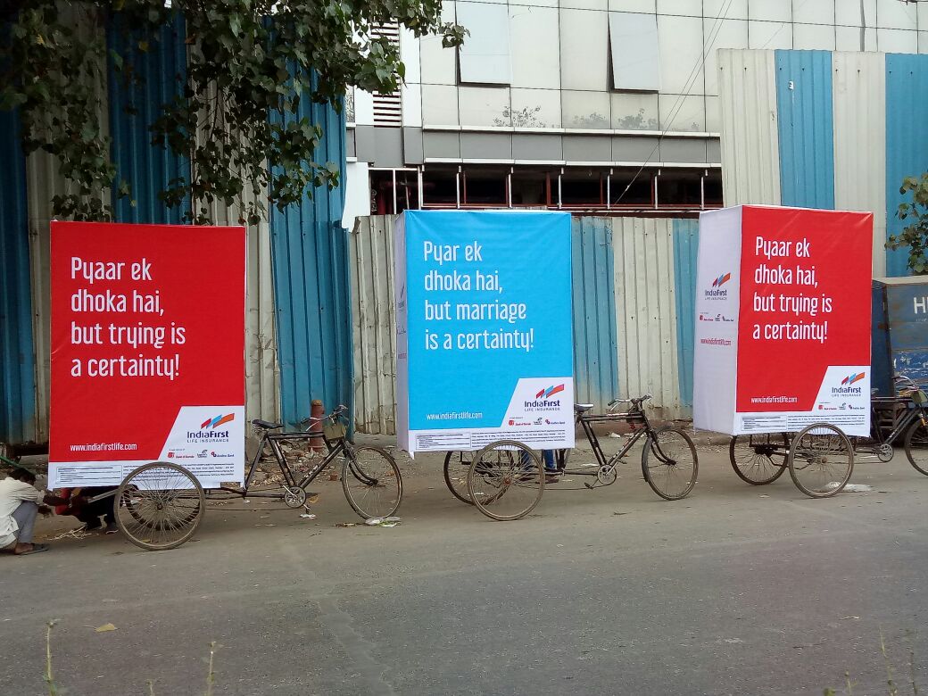 IndiaFirst_Life's tweet photo. #PyaarEkDhokaHai, but trying is a certainty. Because Life Is Full Of Certainties. Spotted one of our tricycles at the @AllIndiaBackchod event? Send it to us. Being single just got a whole lot of fun this #ValentinesDay @thetanmay https://t.co/t4tNyDAsEQ