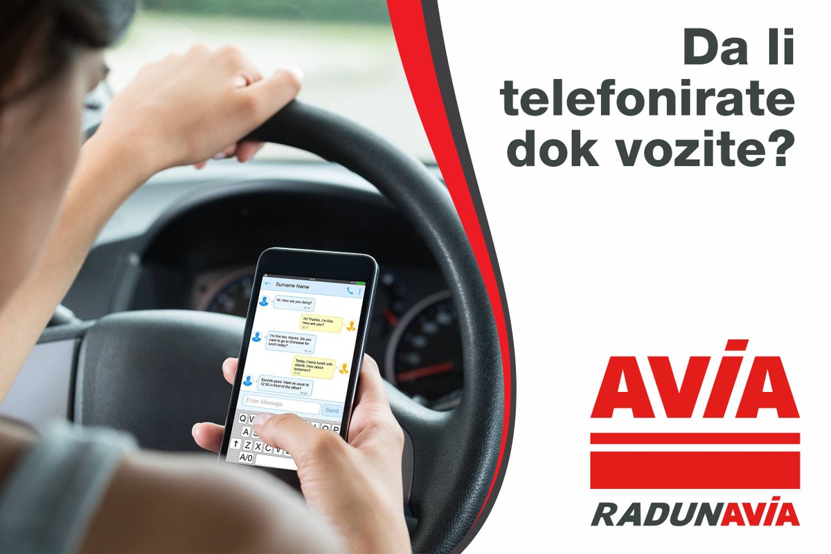 RadunAVIA's tweet photo. Kazna za telefoniranje prilikom vožnje  🚗📱

Korišćenje mobilnih telefona prilikom vožnje utiče na koncentraciju i fokusiranost vozača, a to dalje direktno utiče na bezbednost u saobraćaju!

Budite savesni vozači u suprotnom sledi kazna od 10.000 dinara! https://t.co/ATnUPZ1L0N