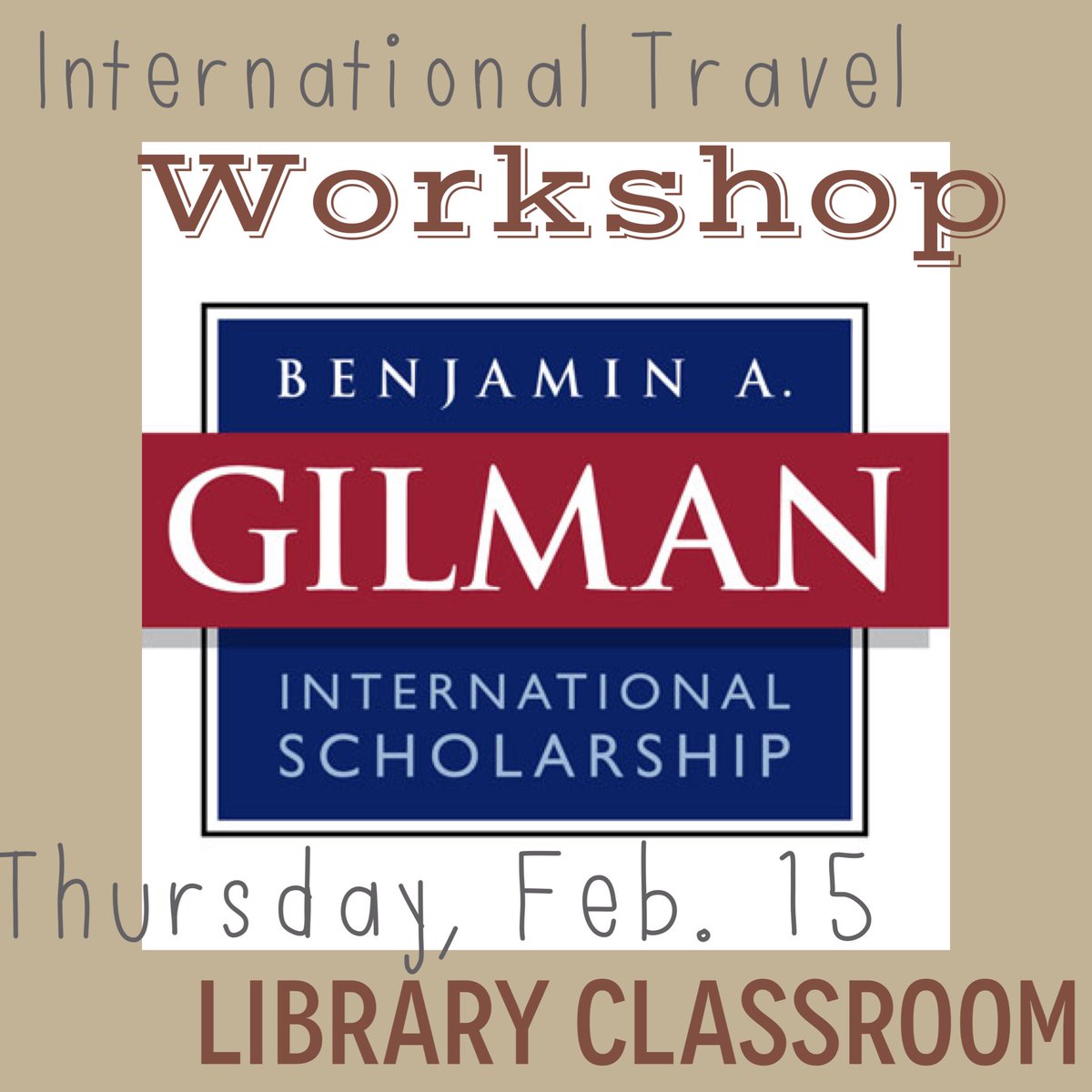 BartonSuccess's tweet photo. Directly following the Study Abroad session, we will be hosting a Gilman Scholarship Workshop. If you are hesitant about studying abroad, this session is for you! If you have any questions before this workshop, stop by the Office of Student Success and Jacqueline will help you! https://t.co/GzTc55snrm