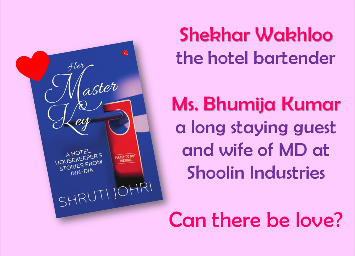 shruti_johri's tweet photo. #TenderBartender - a #lovestory in the backdrop of #indianhotels from the #book #HerMasterKey #bookworm #bookish #stories #fiction #books #bibliophile #Contemporary #travel #love #valentinesday #romance #asianbooks #shortstories @Rupa_Books https://t.co/sloRxLBoPw