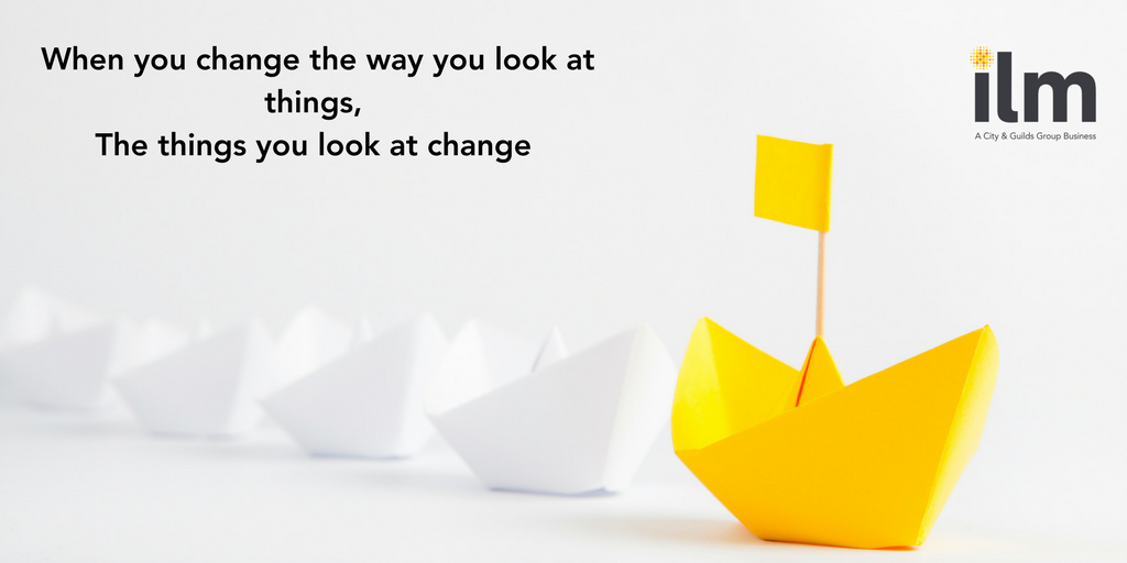 CJWhiting's tweet photo. RT @ILM_UK: When you change the way you look at things, 
The things you look at change. #WednesdayWisdom #leadershipwithoutlimits https://t.co/nA8QRyyFeM