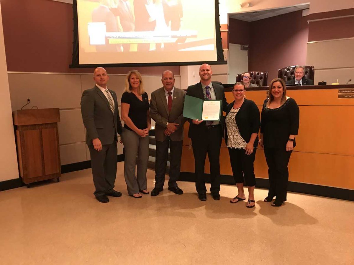 CoachCarbenia's tweet photo. We continue to pursue excellence in CTE! #Buildafuture 

The Port St. Lucie City Council issued a Proclamation at the Feb. 12 meeting with respect to Career and Technical Education Month.

I am honored to be presented with the proclamation from Mayor Oravec https://t.co/UnPCOwj8d8