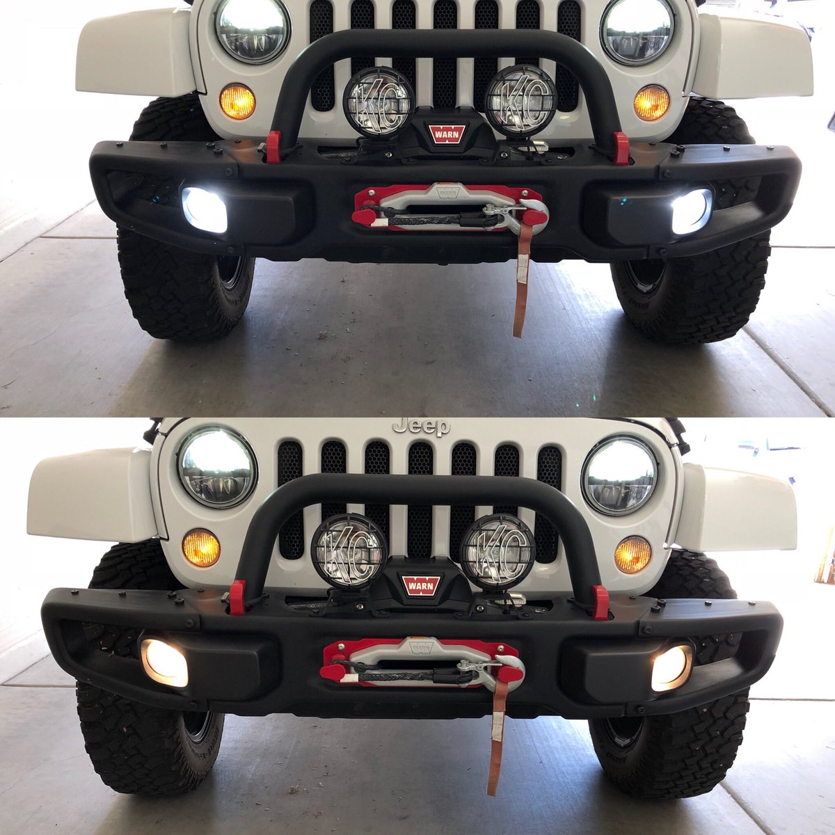 foxxjnm's tweet photo. It’s been a good #jeep week, new lift and a lot of LED swaps - even the garage got some Jeep love! https://t.co/qx0FMtsRxh
