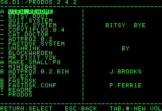 tooloudtoowide's tweet image. It&apos;s amazing that people like  @JBrooksBSI still support #AppleII #AppleIIGS by developing operating system for it. #ProDOS forever.