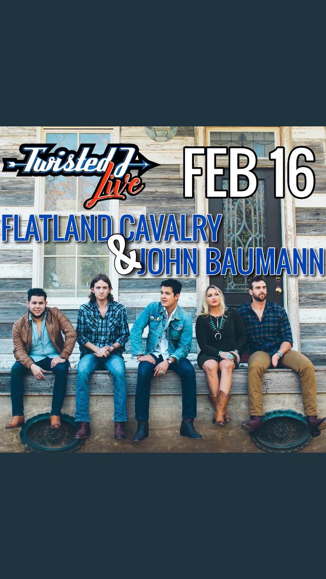 FlatlandCavalry's tweet photo. Excited for our 1st time at the @TwistedJLive this Fri. 2/16 in Stephenville. We’re giving away free tix w/ meet &amp; greet for you and a +1, just RT or comment who you wanna go with, Winners announced Friday at noon. https://t.co/hlY7TcioFK