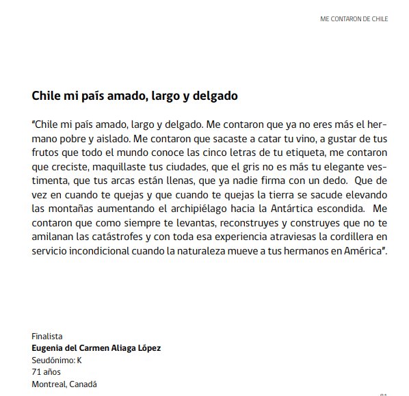 dicoex's tweet photo. 💘 En el #díadelamor #sanvalentín revisa el cuento "Chile mi país amado, largo y delgado" de Eugenia Aliaga, chilena residente en 🇨🇦, finalista de "Me Contaron de Chile".

🌐Descarga el libro en https://t.co/eHb9RkggES https://t.co/MeflBoIs4V