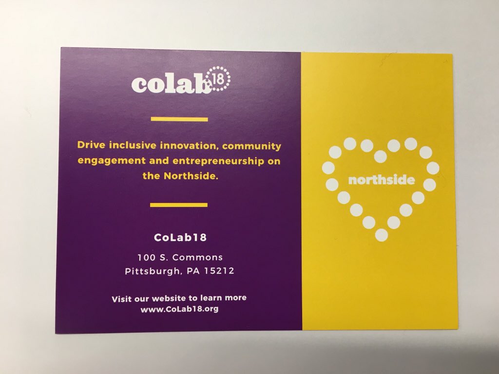 SunannaC's tweet photo. “#Pittsburgh is 5 years ahead of everyone else. We’re about the future.” -@ACE_Fitzgerald on #colab18. Standing room only at the grand opening! HUGE congrats to Amber &amp; everyone at @ONENorthside &amp; partners for making the #Northside even better. #inclusiveinnovation ⭐️ https://t.co/EZXSYYnX7l