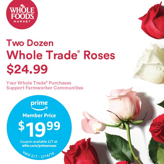 Today’s THE day! Give roses that give back this Valentine’s Day. <a href="/amazon/">Amazon</a> #prime members save even more! #WholeFoodsOKC #xoxo #valentines #AtTheTriangle