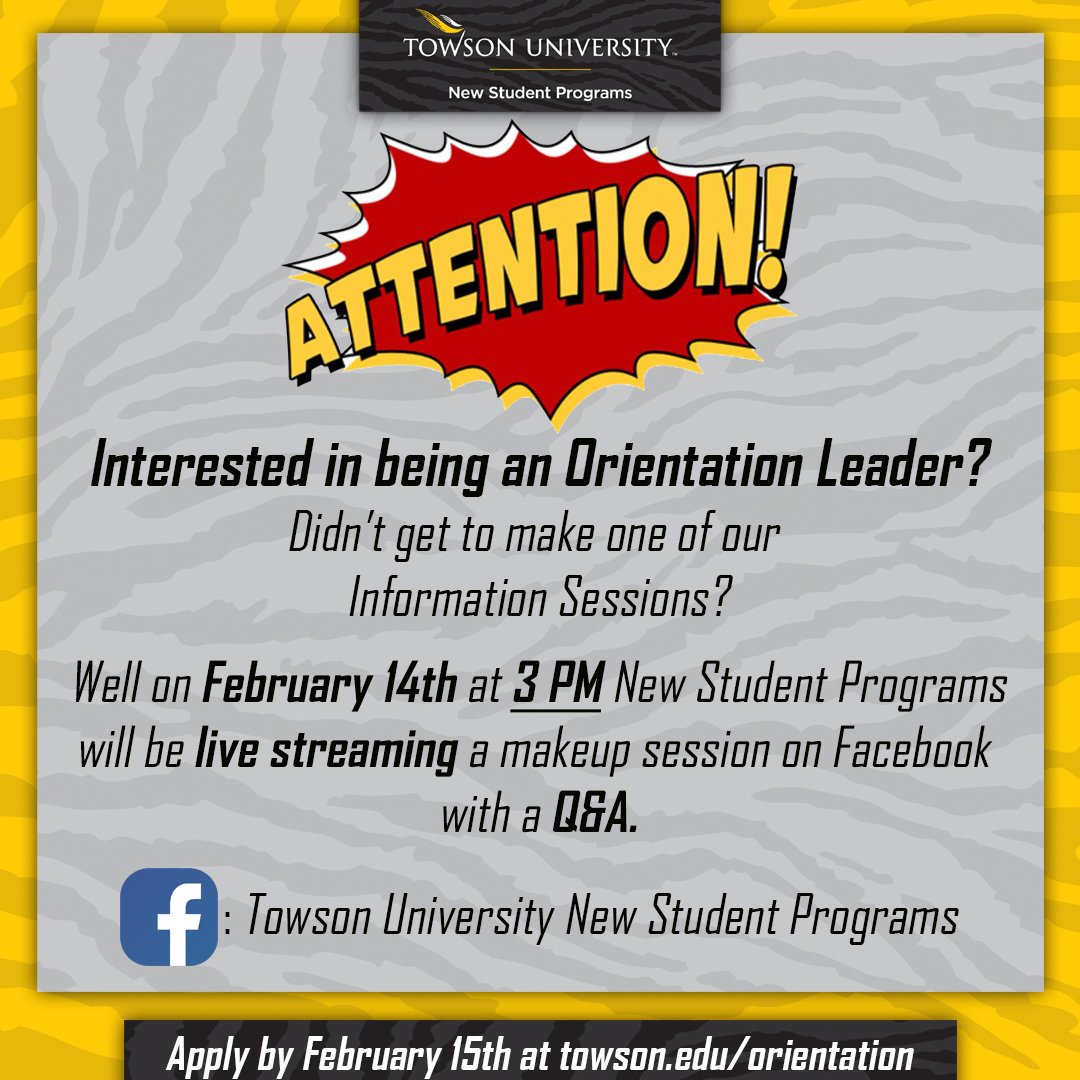 NewatTU's tweet photo. Happy Valentines Day! You only have 1 more day to apply to be an Orientation Leader. Check out our information session today in person and on-line. Head to the link in our Bio to get started.  #rOLcall #readyturoar https://t.co/9NsYfi0TBn