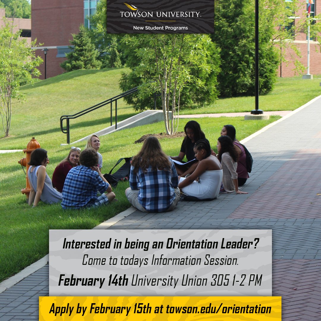 NewatTU's tweet photo. Happy Valentines Day! You only have 1 more day to apply to be an Orientation Leader. Check out our information session today in person and on-line. Head to the link in our Bio to get started.  #rOLcall #readyturoar https://t.co/9NsYfi0TBn