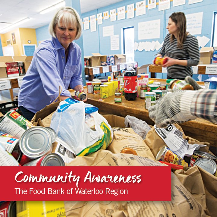 WomenofMerit's tweet photo. This year's Community Awareness feature highlights The Food Bank of Waterloo Region. Learn more about this amazing organization in 2018's Women of Merit! @FoodBankWatReg https://t.co/2Z2K8hAGbC