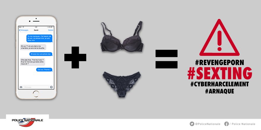 PoliceNationale's tweet photo. [#SaintValentin] Vous pensez avoir trouvé le prince charmant sur un site de rencontre ? Réfléchissez avant de partager : photo envoyée -> réputation menacée ! #Sexting https://t.co/ZOJMccUFNg