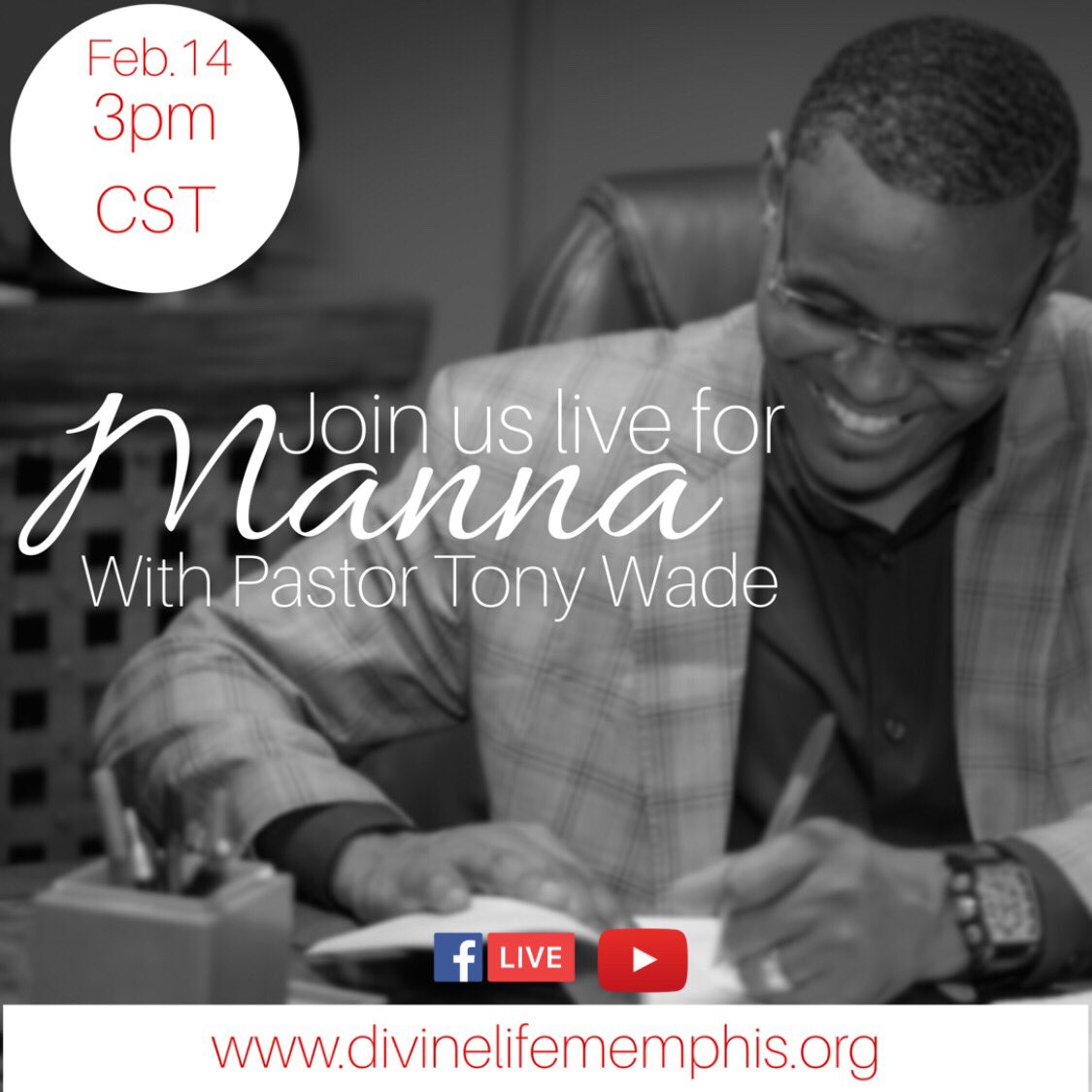 Join me today for a fresh word from God at 3pm.