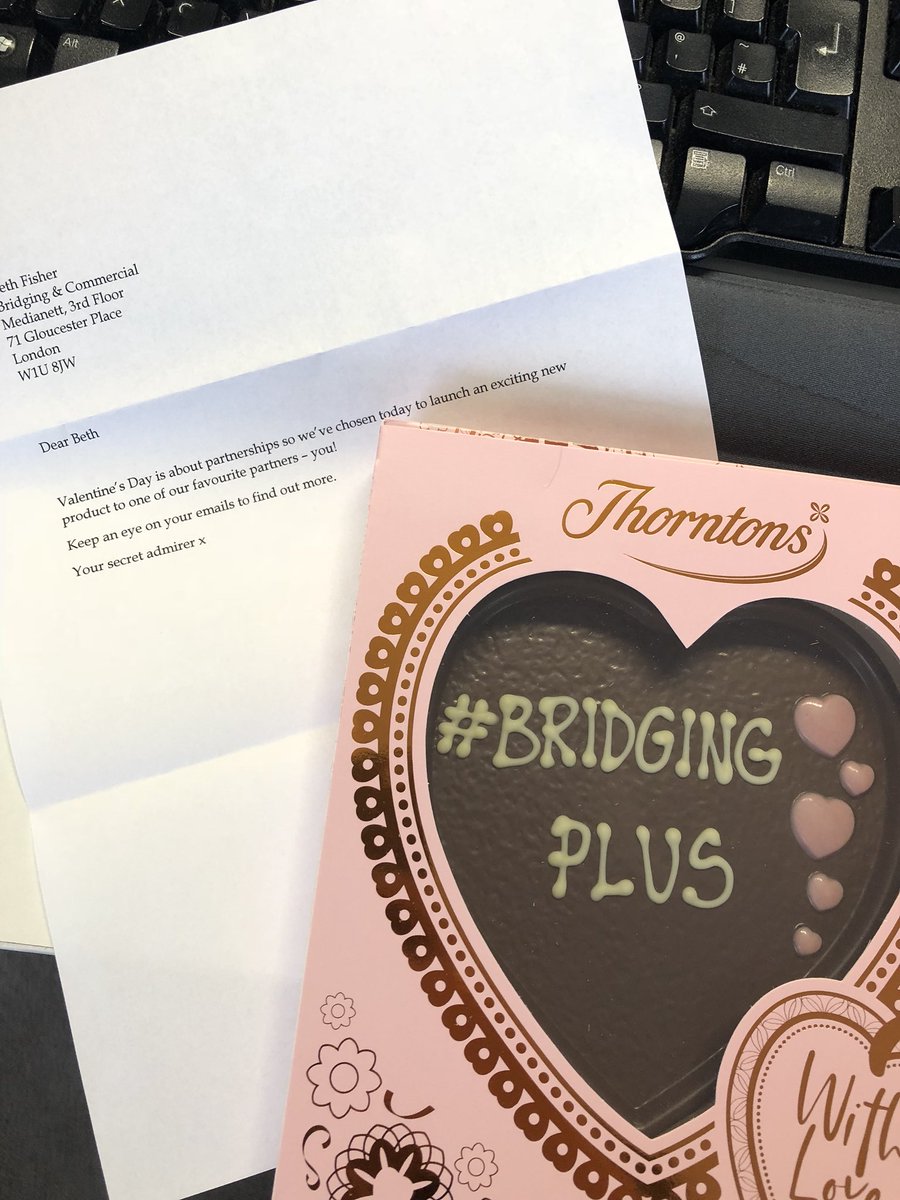 Beth_JFisher's tweet image. Thanks @MasthavenBank for this SWEET surprise - congratulations on the launch of your new larger loan #BridgingPlus products ❤️ #ValentinesDay