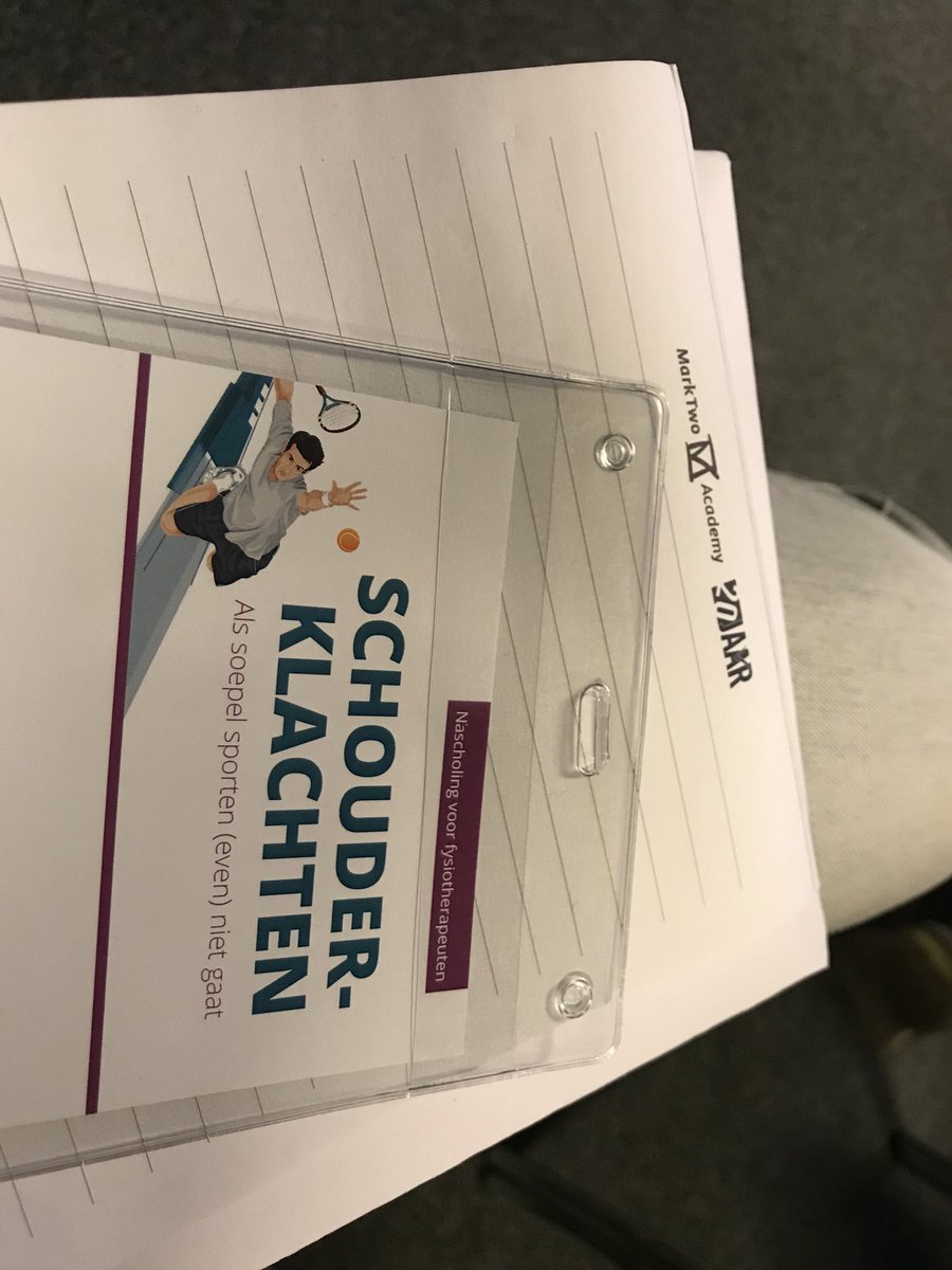 Interessante nascholing over schouderklachten vandaag in <a href="/rotterdamahoy/">Rotterdam Ahoy</a> <a href="/NVFSSportfysio/">NVFSSportfysio</a> met <a href="/RichardKrajicek/">Richard Krajicek</a> en <a href="/rogerfederer/">Roger Federer</a> <a href="/FTScheperpark/">FysioScheperpark</a>