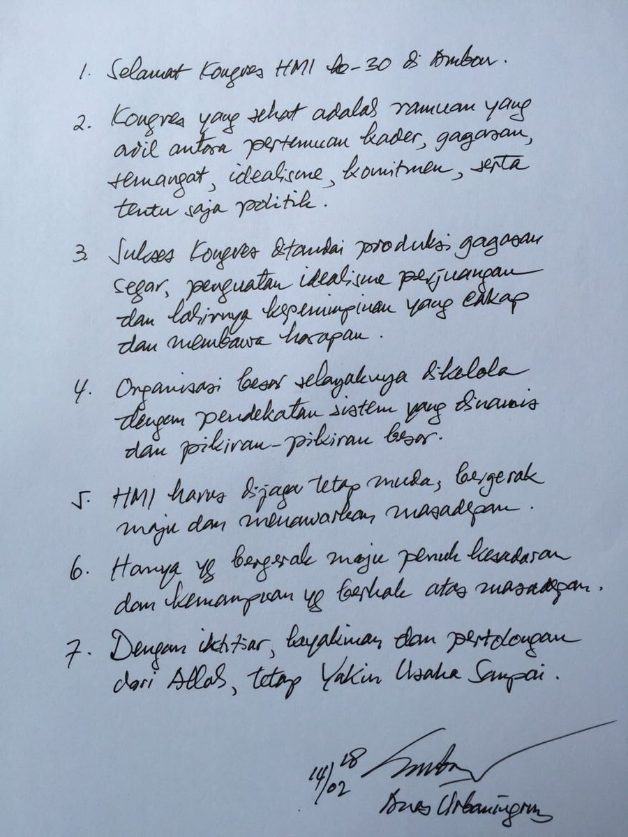 anasurbaningrum's tweet photo. Disalin dari tulisan tangan Mas Anas yg dititipkan lewat sahabat yg berkunjung hari ini. *admin https://t.co/Jp0nZi4OPe