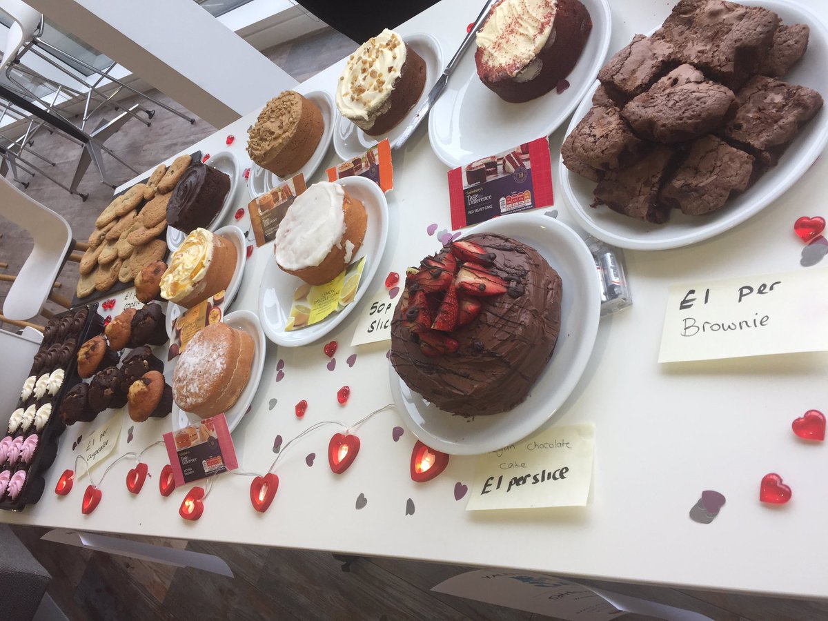 FirdousPatelLaw's tweet photo. Yum yum! @SlaterGordonUK in aid of @girlsoutloudorg #bakesale #valentines #bigsisterprogramme https://t.co/PouGaeBhMq
