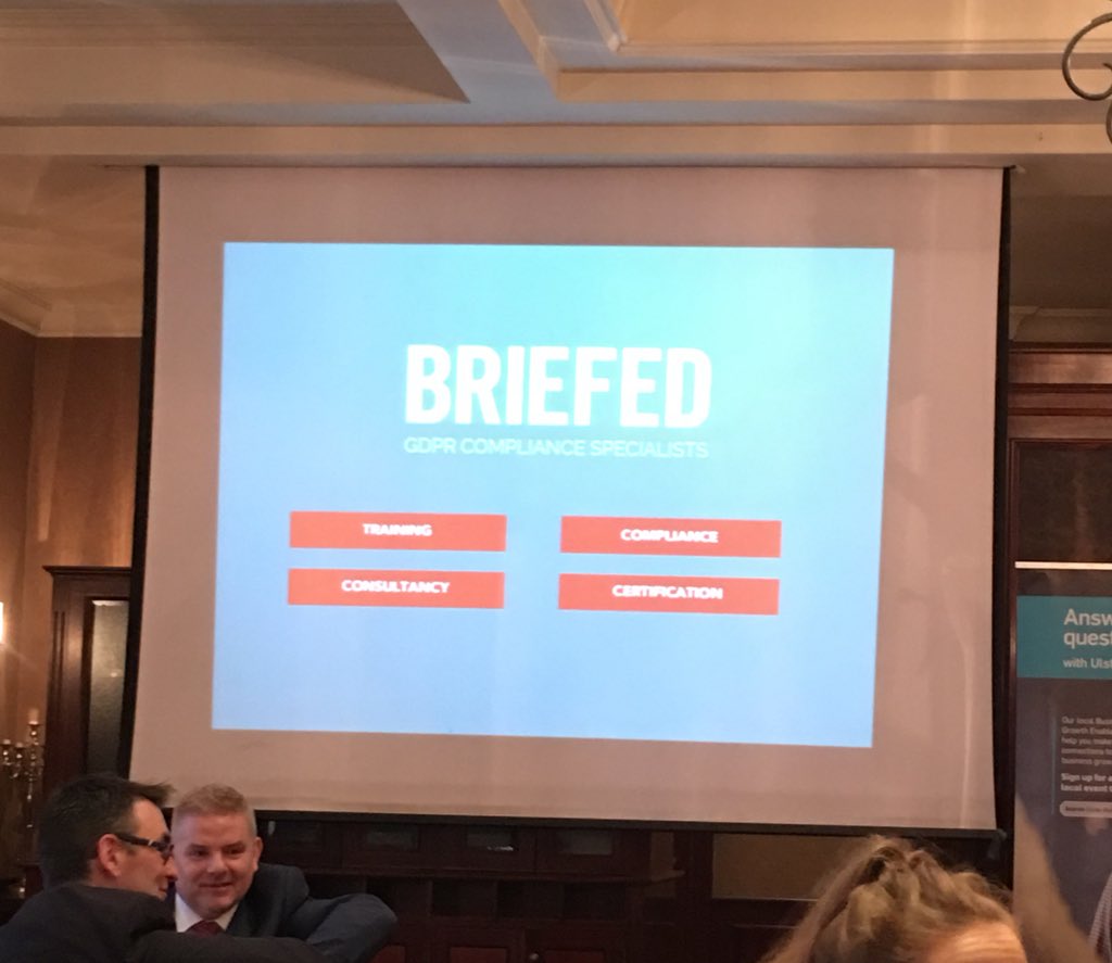 EmmaOneDigital's tweet image. Interesting insight to impending #GDPR at @Newrychamber @UlsterBank breakfast session @CanalCourtHotel this morning!