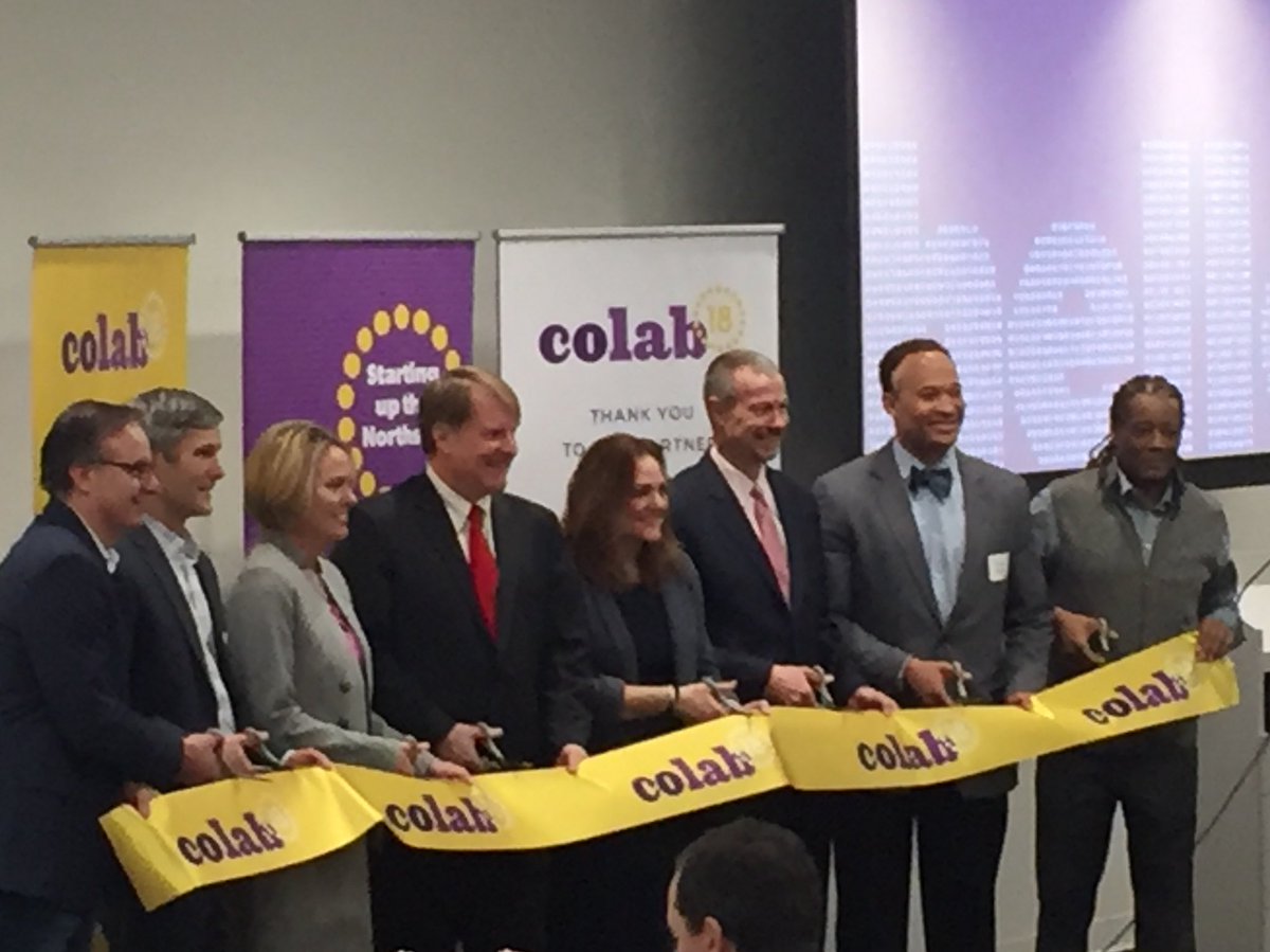pulsepittsburgh's tweet photo. Congrats to The Buhl Foundation and @1NorthsidePgh on grand opening of #colab18. Incredible team of people going for it. https://t.co/7o23vNIZP7